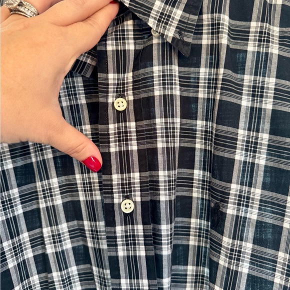 Polo Ralph Lauren Men’s Medium Black Plaid Short Sleeve Button Down Shirt - Picture 8 of 8